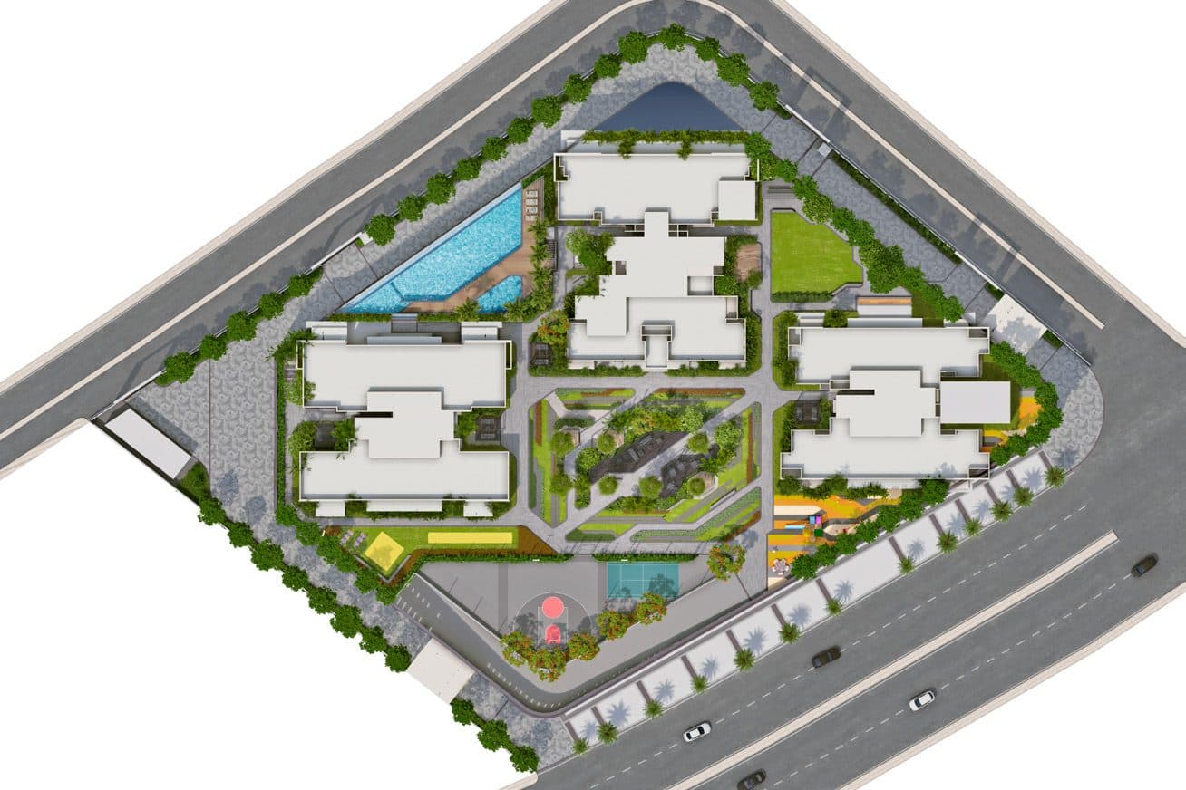 Kolte Patil 24K Manor, Pimple Nilakh — tower elevation, alternate view (artistic impression)