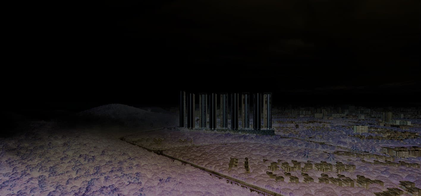 ANP Privado, Baner — night aerial render of the 9-tower development
