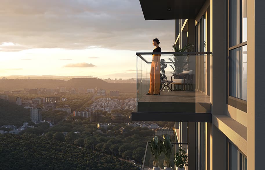 ANP Privado, Baner — private skydeck render