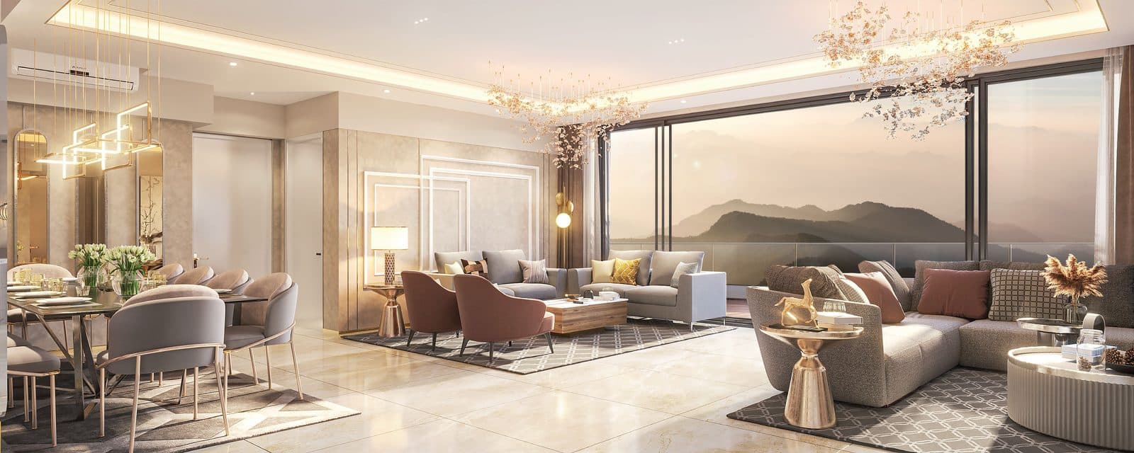 Lodha Massimo, Baner — living/dining interior