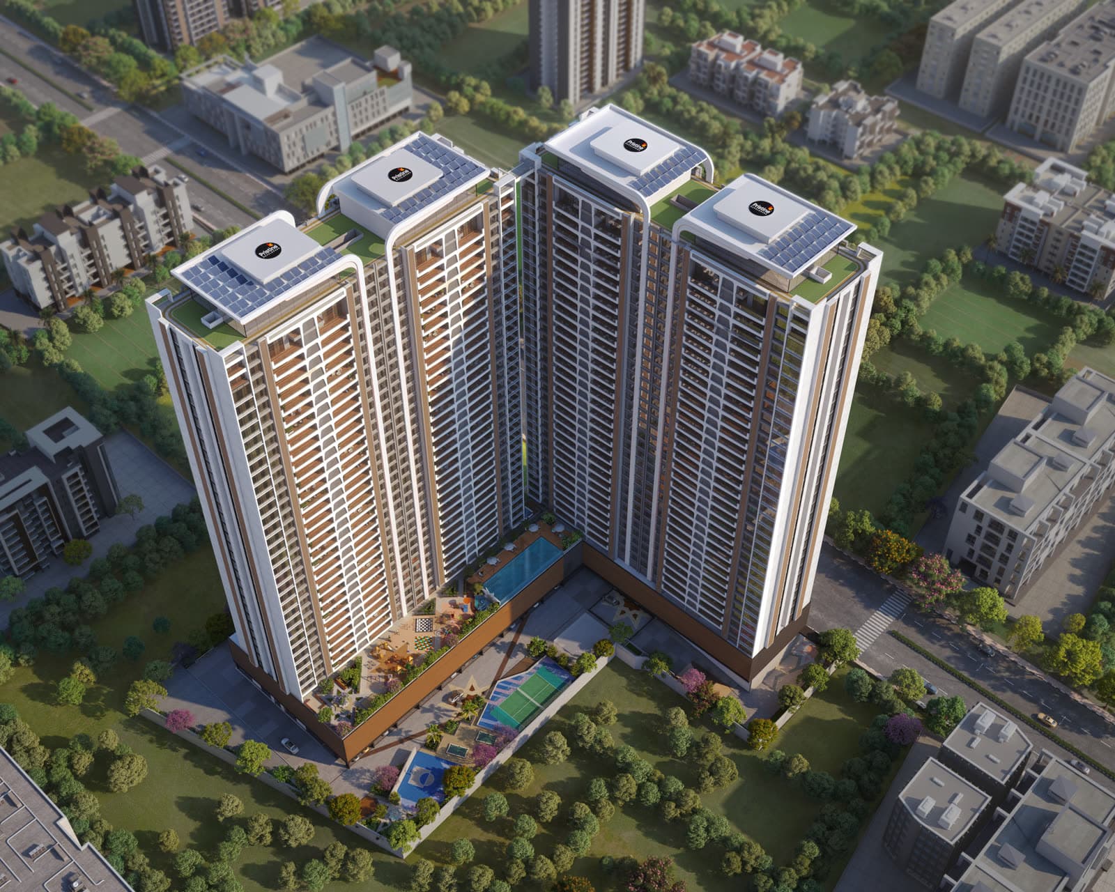 The Lords by Pristine Developers, Pashan — aerial tower view