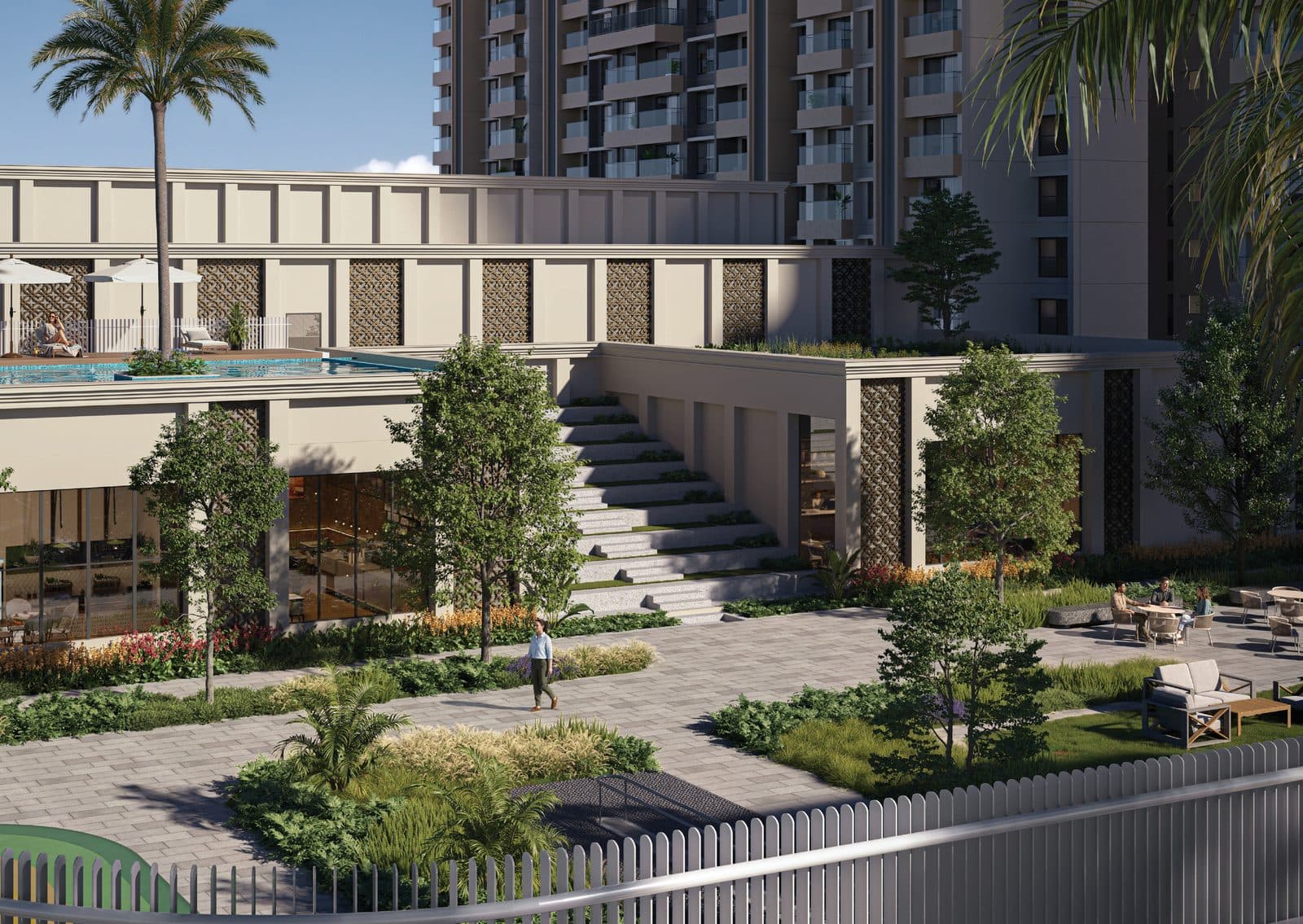Supreme Rivana, Punawale — clubhouse exterior with rooftop pool
